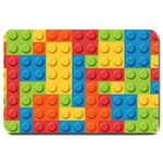 Lego Bricks, Colorful Dots Background Large Doormat