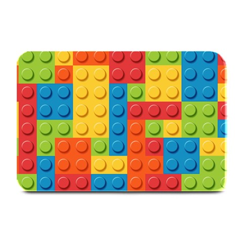 Lego Bricks, Colorful Dots Background Plate Mats from ArtsNow.com 18 x12  Plate Mat