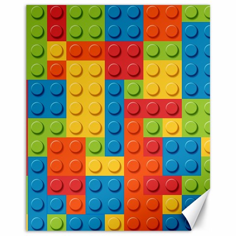 Lego Bricks, Colorful Dots Background Canvas 11  x 14  from ArtsNow.com 10.95 x13.48  Canvas - 1