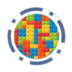 Lego Bricks, Colorful Dots Background Poker Chip Card Guard from ArtsNow.com Front