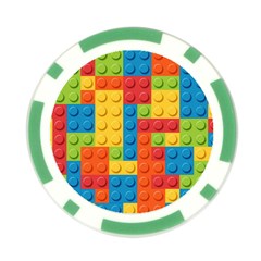 Lego Bricks, Colorful Dots Background Poker Chip Card Guard from ArtsNow.com Back