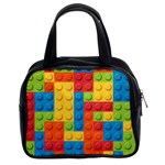 Lego Bricks, Colorful Dots Background Classic Handbag (Two Sides)