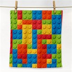 Lego Bricks, Colorful Dots Background Face Towel