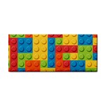 Lego Bricks, Colorful Dots Background Hand Towel