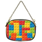 Lego Bricks, Colorful Dots Background Chain Purse (One Side)