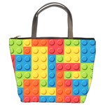 Lego Bricks, Colorful Dots Background Bucket Bag