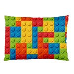 Lego Bricks, Colorful Dots Background Pillow Case