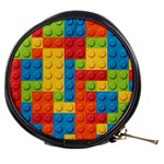 Lego Bricks, Colorful Dots Background Mini Makeup Bag