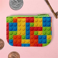 Lego Bricks, Colorful Dots Background Mini Coin Purse from ArtsNow.com Back