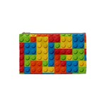 Lego Bricks, Colorful Dots Background Cosmetic Bag (Small)