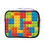 Lego Bricks, Colorful Dots Background Mini Toiletries Bag (One Side)