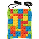 Lego Bricks, Colorful Dots Background Shoulder Sling Bag