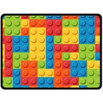 Lego Bricks, Colorful Dots Background Fleece Blanket (Large)