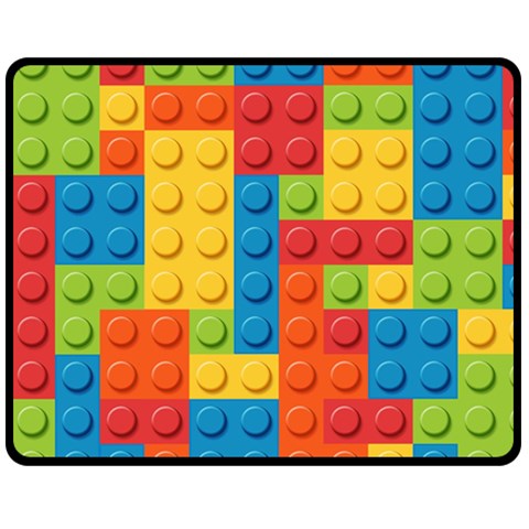 Lego Bricks, Colorful Dots Background Fleece Blanket (Medium) from ArtsNow.com 60 x50  Blanket Front