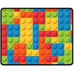 Lego Bricks, Colorful Dots Background Fleece Blanket (Medium)