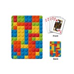 Lego Bricks, Colorful Dots Background Playing Cards Single Design (Mini)