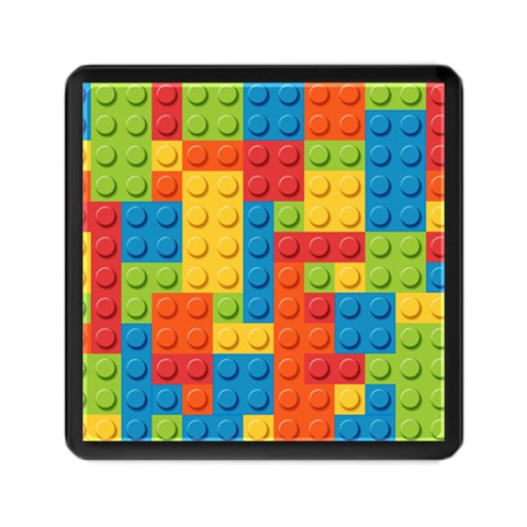 Lego Bricks, Colorful Dots Background Memory Card Reader (Square) from ArtsNow.com Front