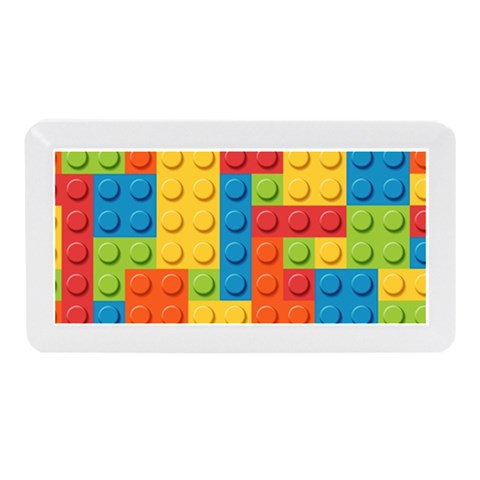 Lego Bricks, Colorful Dots Background Memory Card Reader (Mini) from ArtsNow.com Front