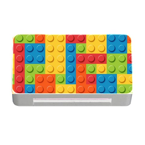 Lego Bricks, Colorful Dots Background Memory Card Reader with CF from ArtsNow.com Front