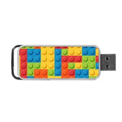 Lego Bricks, Colorful Dots Background Portable USB Flash (Two Sides) from ArtsNow.com Front