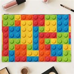 Lego Bricks, Colorful Dots Background Cosmetic Bag (XXL)