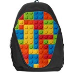 Lego Bricks, Colorful Dots Background Backpack Bag