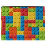 Lego Bricks, Colorful Dots Background Cosmetic Bag (XXXL)