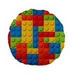 Lego Bricks, Colorful Dots Background Standard 15  Premium Round Cushions