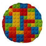 Lego Bricks, Colorful Dots Background Large 18  Premium Round Cushions