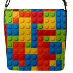 Lego Bricks, Colorful Dots Background Flap Closure Messenger Bag (S)