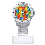 Lego Bricks, Colorful Dots Background Plastic Nurses Watch