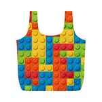 Lego Bricks, Colorful Dots Background Full Print Recycle Bag (M)