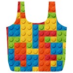 Lego Bricks, Colorful Dots Background Full Print Recycle Bag (XL)