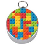 Lego Bricks, Colorful Dots Background Silver Compasses