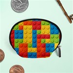 Lego Bricks, Colorful Dots Background Accessory Pouch (Small)