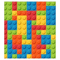 Lego Bricks, Colorful Dots Background Drawstring Pouch (Large) from ArtsNow.com Front