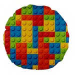 Lego Bricks, Colorful Dots Background Large 18  Premium Flano Round Cushions