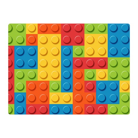 Lego Bricks, Colorful Dots Background Two Sides Premium Plush Fleece Blanket (Mini) from ArtsNow.com 35 x27  Blanket Front