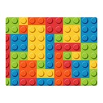 Lego Bricks, Colorful Dots Background Two Sides Premium Plush Fleece Blanket (Mini)