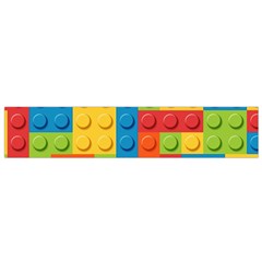 Lego Bricks, Colorful Dots Background Small Premium Plush Fleece Scarf from ArtsNow.com Front