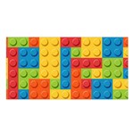 Lego Bricks, Colorful Dots Background Satin Shawl 45  x 80 