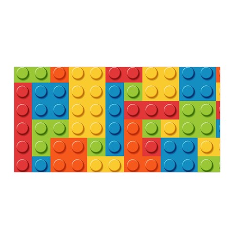 Lego Bricks, Colorful Dots Background Satin Wrap 35  x 70  from ArtsNow.com Front