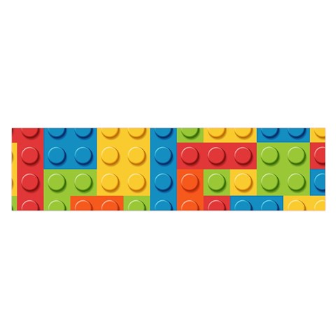 Lego Bricks, Colorful Dots Background Oblong Satin Scarf (16  x 60 ) from ArtsNow.com Front