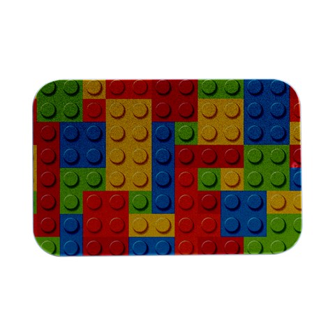 Lego Bricks, Colorful Dots Background Open Lid Metal Box (Silver)   from ArtsNow.com Front