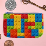 Lego Bricks, Colorful Dots Background Large Coin Purse