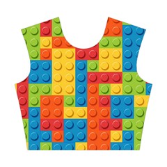 Lego Bricks, Colorful Dots Background Cotton Crop Top from ArtsNow.com Front