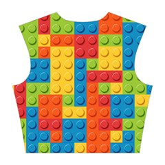 Lego Bricks, Colorful Dots Background Cotton Crop Top from ArtsNow.com Back