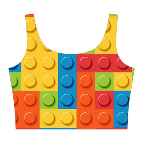 Lego Bricks, Colorful Dots Background Midi Sleeveless Dress from ArtsNow.com Top Front