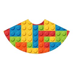 Lego Bricks, Colorful Dots Background Midi Sleeveless Dress from ArtsNow.com Skirt Front