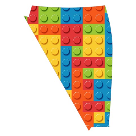 Lego Bricks, Colorful Dots Background Midi Wrap Pencil Skirt from ArtsNow.com Front Left